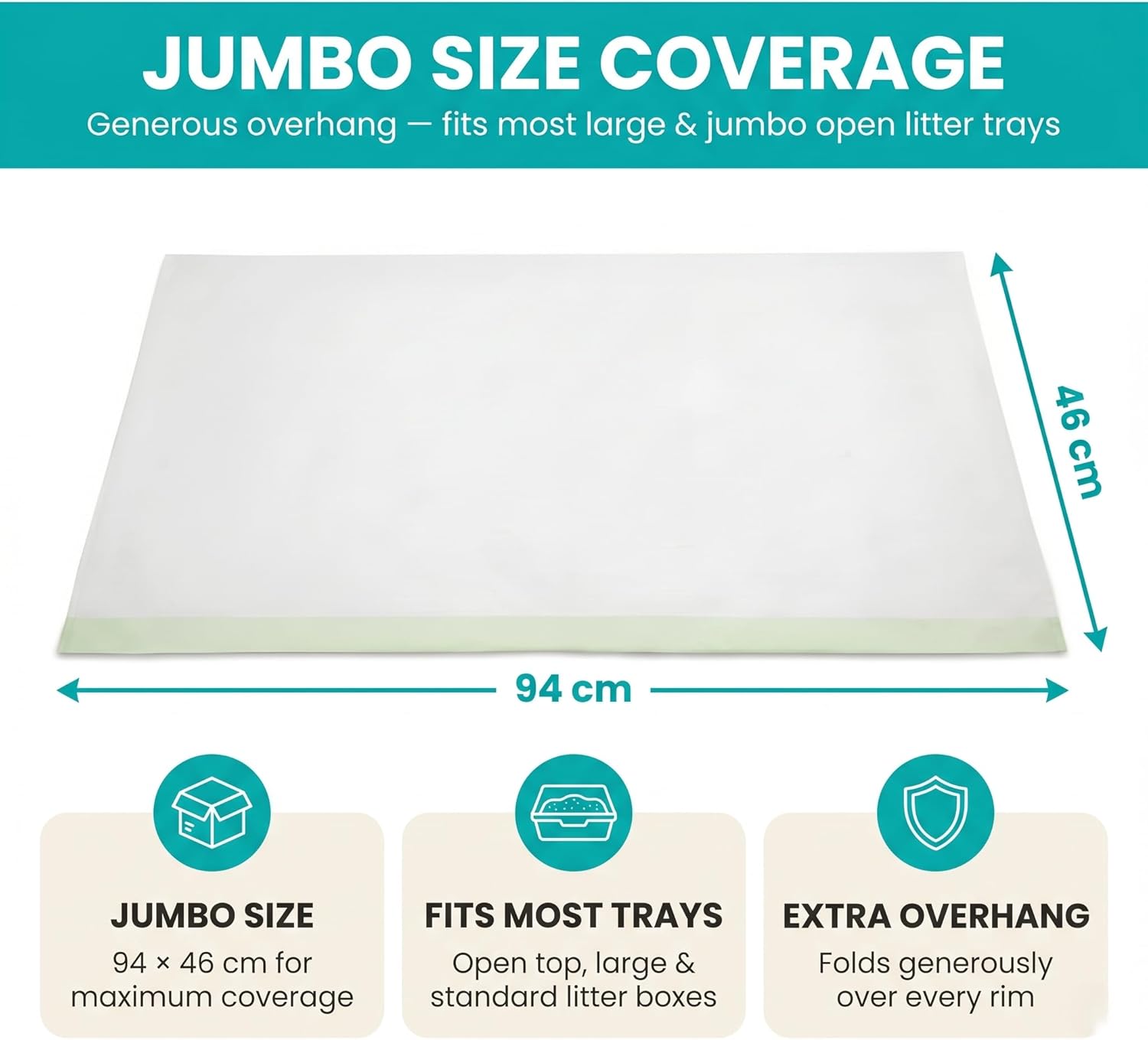 40Pcs Cat Litter Box Liners Cat Litter Bags for Large Litter Tray Disposable Litter Box Liners Durable Cat Litter Box Bags for Easy Cleanup - Image 2