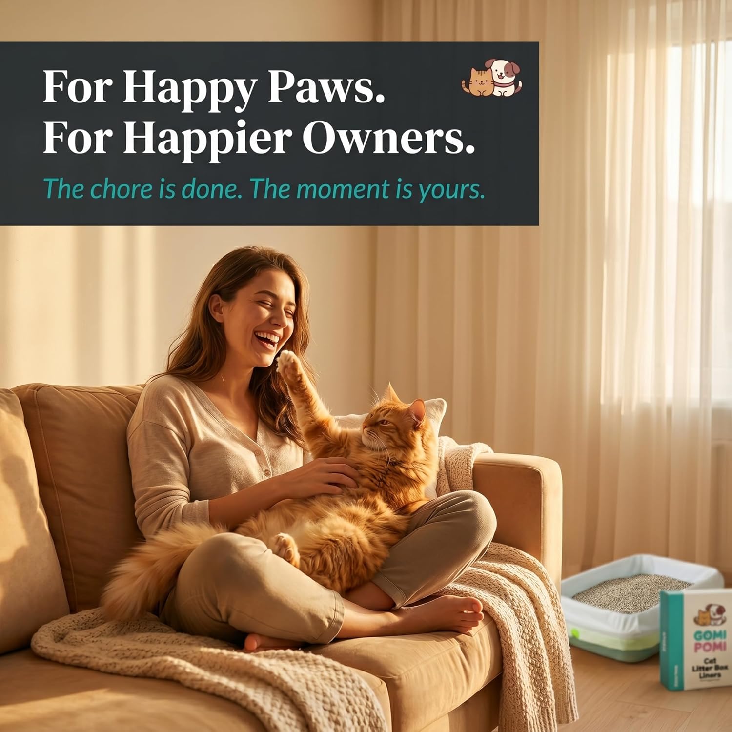 40Pcs Cat Litter Box Liners Cat Litter Bags for Large Litter Tray Disposable Litter Box Liners Durable Cat Litter Box Bags for Easy Cleanup - Image 5
